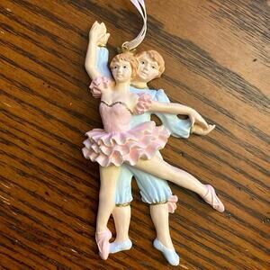 Vintage Midwest Import Ballerina Couple Duo Ballet Christmas Ornament Importers